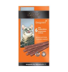 Лакомство Edel Cat для взрослых кошек жевательные колбаски для здоровых животных, ягненок/индейка