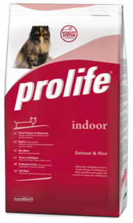 Сухой корм Prolife Indoor, Лосось и рис, 400 г