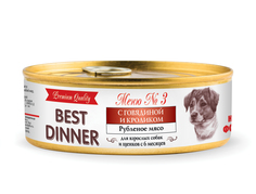 Влажный корм Best Dinner для взрослых собак, С говядиной и кроликом, 100 г