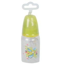 Бутылочка Мир Детства полипропилен с рождения, 125 мл, цвет: желтый