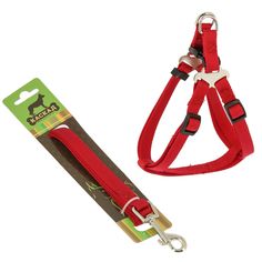 поводок и шлейка для кошек Каскад поводок и шлейка, цвет:красный