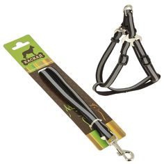 поводок и шлейка для кошек Каскад поводок и шлейка, цвет:черный