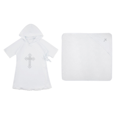 Комплект крестильный рубашка/пеленка Leader Kids, цвет: белый