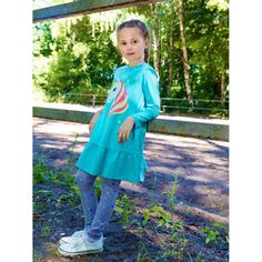 Платье Котмаркот Единороги, цвет: голубой