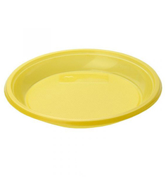 Набор тарелок одноразовые Мистерия, цвет: желтый
