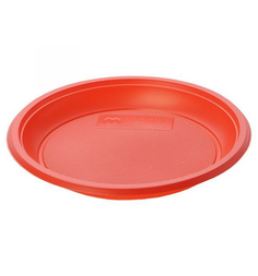Набор тарелок одноразовые Мистерия, цвет: красный