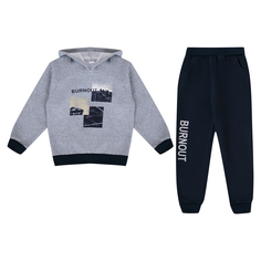 Комплект брюки/джемпер Fun Time, цвет: серый/синий