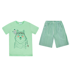 Пижама футболка/шорты Takro, цвет: салатовый
