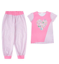 Пижама футболка/бриджи Takro, цвет: розовый
