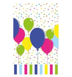 Скатерть Duni Baloons&Confeet, 118x180 см, цвет: разноцветный