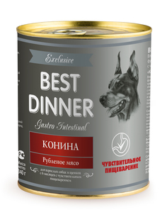 Влажный корм Best Dinner для взрослых собак, Конина, 340 г