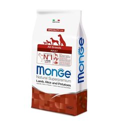 Сухой корм Monge Speciality для взрослых собак всех пород, ягненок с рисом и картофелем, 12кг