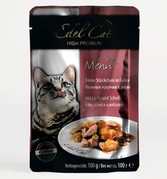Влажный корм Edel Cat для взрослых кошек, лосось/камбала, 100г