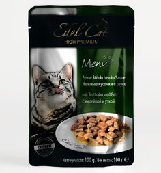 Влажный корм Edel Cat для взрослых кошек, индейка/утка, 100г