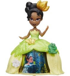 Кукла Disney Princess Принцесса в платье Тиана в платье с волшебной юбкой 8.5 см