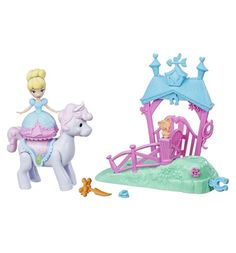 Игровой набор Disney Princess Принцесса Золушка и пони 7.5 см