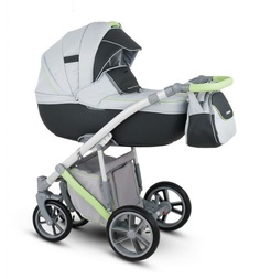 Коляска 2 в 1 Camarelo Sudari, цвет: светло-серый/темно-серый
