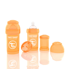 Бутылочка для кормления Twistshake Антиколиковая полипропилен с рождения, 180 мл, цвет: оранжевый