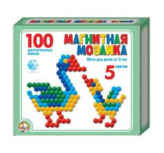 Мозаика магнитная Десятое Королевство шестигранная 20/100 5 цв.