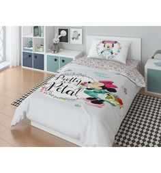 Комплект постельного белья Нордтекс Minnie, цвет: серый 3 предмета