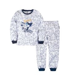 Пижама джемпер/брюки Bossa Nova Оригами, цвет: белый/синий
