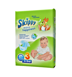 Подгузники Skippy More Happiness (4-9 кг) шт.