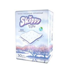 Пеленки Skippy Light гигиенические детские 60 х 60 см, 30 шт