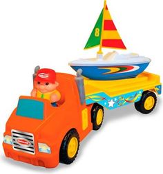 Развивающая игрушка Kiddieland Трейлер с яхтой