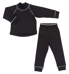 Комплект термобелья джемпер/брюки Leader Kids черный