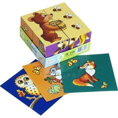 Step Puzzle, Кубики "Baby Step" "Лесные животные", (4 шт)