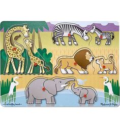 Пазл Melissa&Doug Сафари с кнопкой