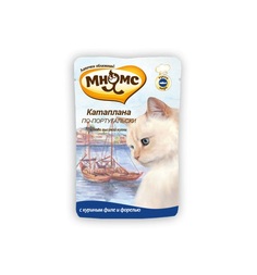 Влажный корм Мнямс для взрослых кошек, катаплана по-португальски с форелью, 85г