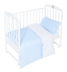 Комплект постельного белья Sweet Baby Stelle Blu, цвет: голубой 3 предмета