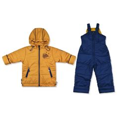 Комплект куртка/полукомбинезон Leo, цвет: оранжевый/синий