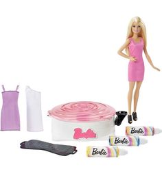 Игровой набор Barbie для создания цветных нарядов и кукла 29 см