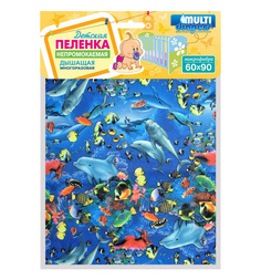 Пеленка Multi-Diapers Микрофибра непромокаемая, 1 шт, цвет: синий