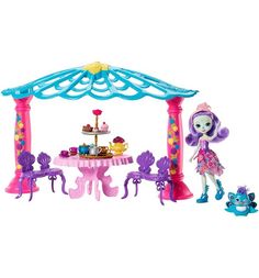 Игровой набор Enchantimals Чаепитие Пэттер Павлины и Флэпа 15 см