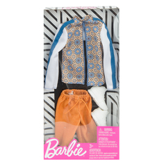 Одежда для кукол Barbie Оранжевые штаны бело-синяя кофта