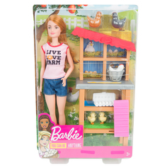 Игровой набор Barbie Профессии В синих шортах и розовой футболке