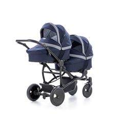 Коляска 3 в 1 Tutis Terra, цвет: темно-синий/голубой