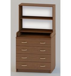 Комод Атон раскладной с полкой ЛДСП, цвет: орех Aton