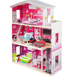 Кукольный дом Edufun с мебелью 115 см