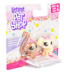 Игровой набор Littlest Pet Shop Зефирные петы Коричневый и желтый 4 см