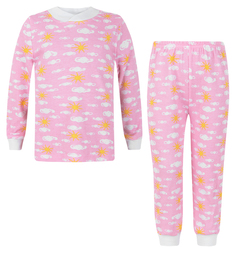 Пижама джемпер/брюки Веселый малыш, цвет: розовый