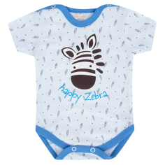 Боди Котмаркот Озорная зебра, цвет: белый/синий