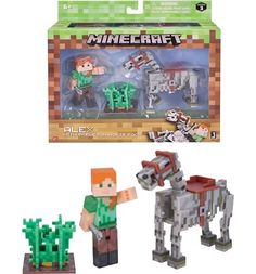 Игровой набор Jazwares Minecraft Алекс с скелетом лошади