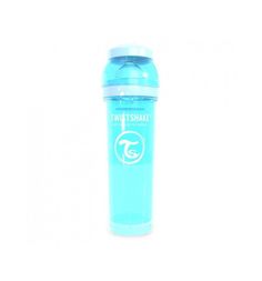 Бутылочка Twistshake для кормления антиколиковая пластик с рождения, 330 мл, цвет: синий