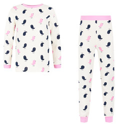 Пижама джемпер/брюки Котмаркот Динозаврики, цвет: розовый