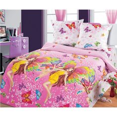 Комплект постельного белья Артпостель Красотки, цвет: розовый 4 предмета