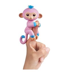 Интерактивная игрушка Fingerlings Обезьянка Канди розово-голубой
